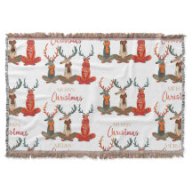 Schattigee herten. Kerstherten in sjaals. feestste