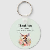 Schattigee herten omringd door Rozen evenement Dan Sleutelhanger (Voorkant)