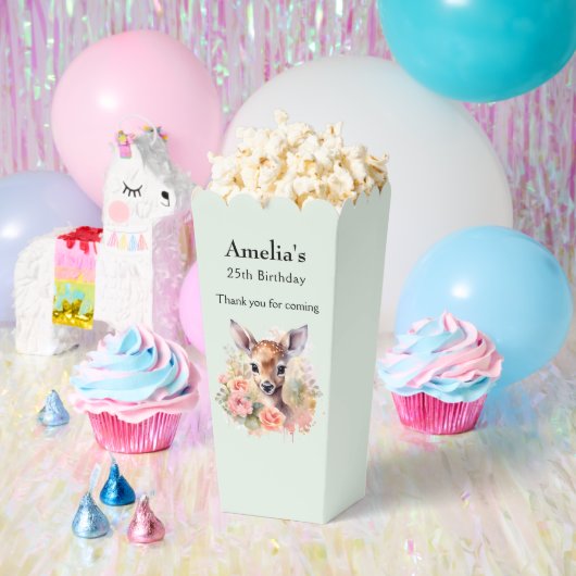 Schattigee herten omringd door Rozen Verjaardag Da Bedankdoosjes (Feest)