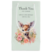 Schattigee herten omringd door Rozen Verjaardag Da Klein Cadeauzakje (Voorkant)