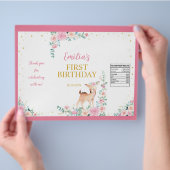 Schattigee Herten Roze Bloemen Verjaardag Chip Bag Flyer (Hand)