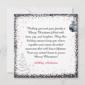 Schattigee herten vrolijk kerstwensen Kaart (Achterkant)