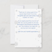 Schattigee herten Winter jongens baby shower dank  Bedankkaart (Achterkant)