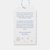 Schattigee herten Winter jongens baby shower dank Cadeaulabel (Achterkant)