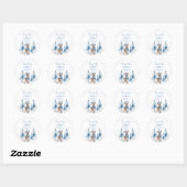 Schattigee herten Winter jongens baby shower dank  Ronde Sticker (Vel)