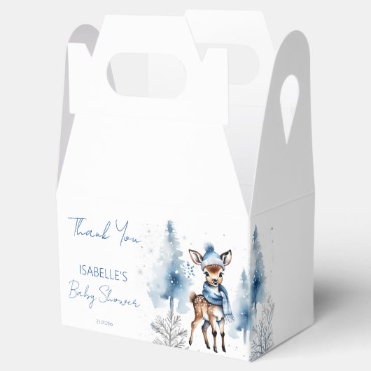 Schattigee herten Winter jongens baby shower gunst Bedankdoosjes (Geopend)