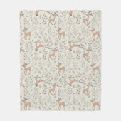 Schattigee herten Woodland Kinder kamer Sage Green Fleece Deken (Voorkant)