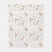 Schattigee herten Woodland Neutral Nursery Kinder  Fleece Deken (Voorkant)