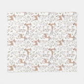 Schattigee herten Woodland Neutral Nursery Kinder  Fleece Deken (Voorkant (Horizontaal))