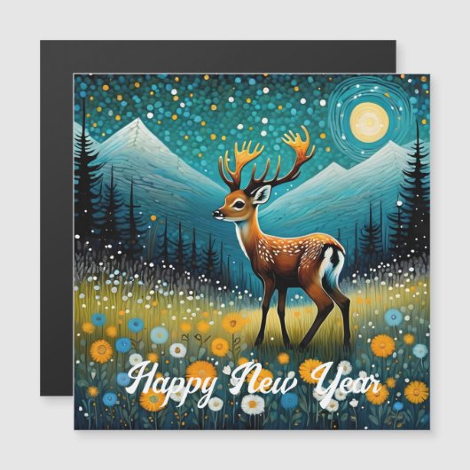 Schattigee hertenbloemen weide fantasie (Voorkant / Achterkant)