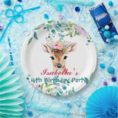 Schattigee hertendierentuindieren oerwoud Bloemen Papieren Bordje (Feest)