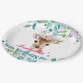 Schattigee hertendierentuindieren oerwoud Bloemen  Papieren Bordje (Gekanteld)