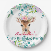 Schattigee hertendierentuindieren oerwoud Bloemen  Papieren Bordje (Voorkant)
