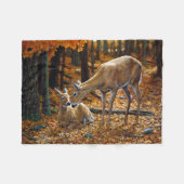 Schattigee hertendoek & Fawn Autumn Fleece Deken (Voorkant (Horizontaal))