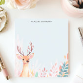 Schattigee hertenfawn met gewei gepersonaliseerde  notitieblok