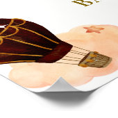 Schattigee Hete Luchtballon Lion Boy Baby shower W Poster (Hoek)