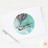 Schattigee Hete Luchtballon Partij Accessoire Stic Ronde Sticker (Envelop)