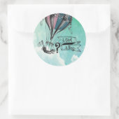 Schattigee Hete Luchtballon Partij Accessoire Stic Ronde Sticker (Tas)
