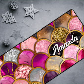 Schattigee hete roze gouden zeemeermin schalen gir bureaumat