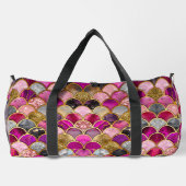 Schattigee hete roze gouden zeemeermin schalen gir plunjezak (Achterkant)