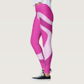 Schattigee hete roze leggings met Retro swirl (Links)