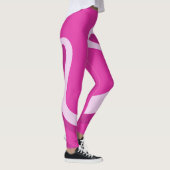 Schattigee hete roze leggings met Retro swirl (Rechts)