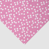Schattigee Hete Roze & Witte Confetti/Polkadots Tissuepapier (Detail)