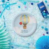 Schattigee heteluchtballon Boy Baby shower Papieren Bordje (Feest)