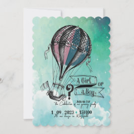 SCHATTIGEE HETELUCHTBALLON GENDER ONTHULLING UITNO KAART