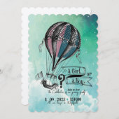 SCHATTIGEE HETELUCHTBALLON GENDER ONTHULLING UITNO KAART (Voorkant / Achterkant)