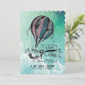 SCHATTIGEE HETELUCHTBALLON GENDER ONTHULLING UITNO KAART (Staand voorkant)