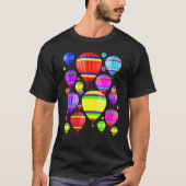 Schattigee heteluchtballon vliegend slap zomerplez t-shirt (Voorkant)