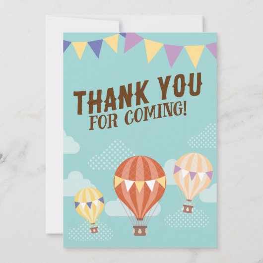  Schattigee heteluchtballonverjaardag. Kaart (Achterkant)