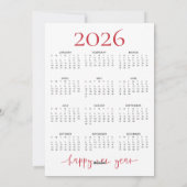 Schattigee Highland Koe 2026 Kalender Vrolijk Kers Feestdagenkaart (Achterkant)