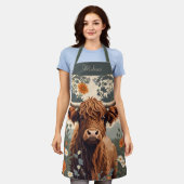 Schattigee  Highland Koe Gepersonaliseerde naam Schort (Gedragen)