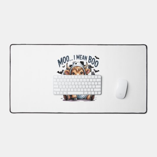 Schattigee Highland Koe geruit Halloween Te Bureaumat (Keyboard & Muis)