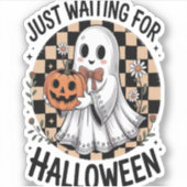 Schattigee Highland Koe Halloween (2) Sticker (Voorkant)