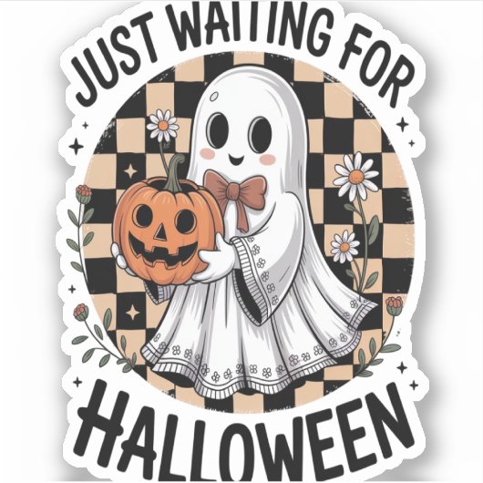 Schattigee Highland Koe Halloween (2) Sticker (Voorkant)