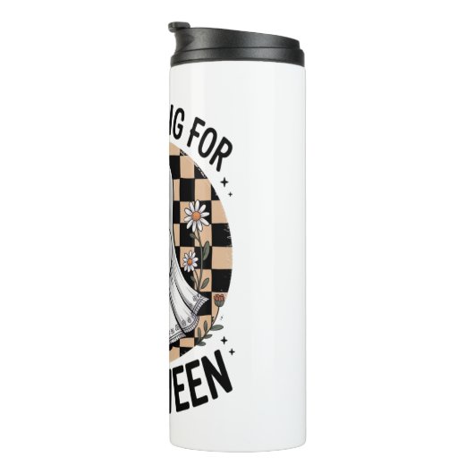 Schattigee Highland Koe Halloween (2) Thermosbeker (Geroteerd rechts)