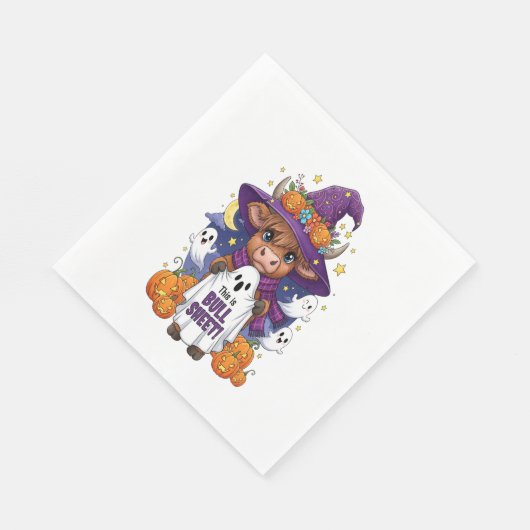 Schattigee Highland Koe Halloween Servet (Hoek)