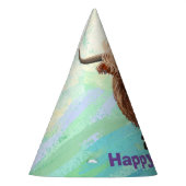 Schattigee Highland Koe Happy Birthday Feesthoedjes (Links)