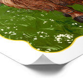 Schattigee Highland Koe Happy Birthday Poster (Hoek)