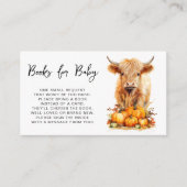 Schattigee Highland Koe herfst pompoenen boeken vo Informatiekaartje (Voorkant)