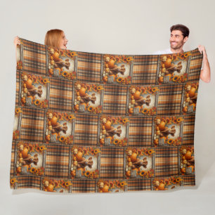 Schattigee Highland Koe Herfstprint Fleece Deken