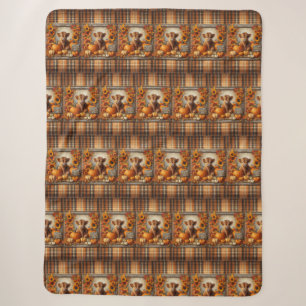 Schattigee Highland Koe Herfstprint Sherpa Deken