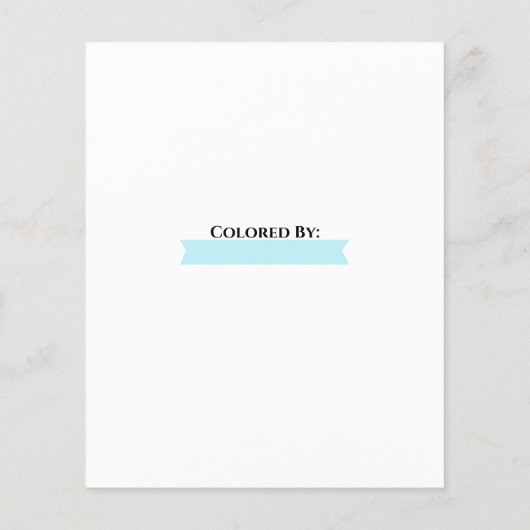 Schattigee Highland Koe kleurplaat Flyer (Achterkant)