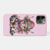 Schattigee Highland Koe Koffieverslaafde Funny Dri Case-Mate iPhone Case (Achterkant (horizontaal))