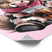 Schattigee Highland Koe Koffieverslaafde Funny Dri Poster (Hoek)