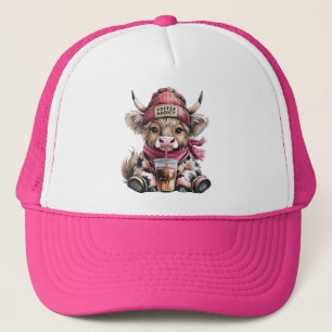 Schattigee Highland Koe Koffieverslaafde Funny Dri Trucker Pet