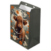 Schattigee  Highland Koe Medium Cadeauzakje (Achterkant Gekanteld)